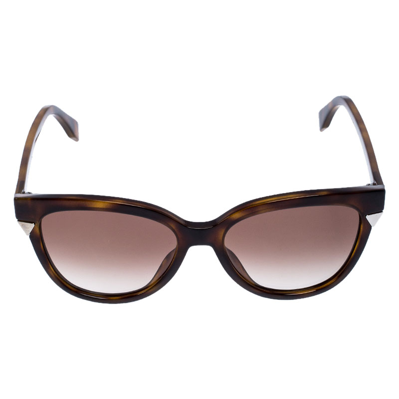 

Fendi Dark Brown Tortoise MQQ Wayfarer Sunglasses