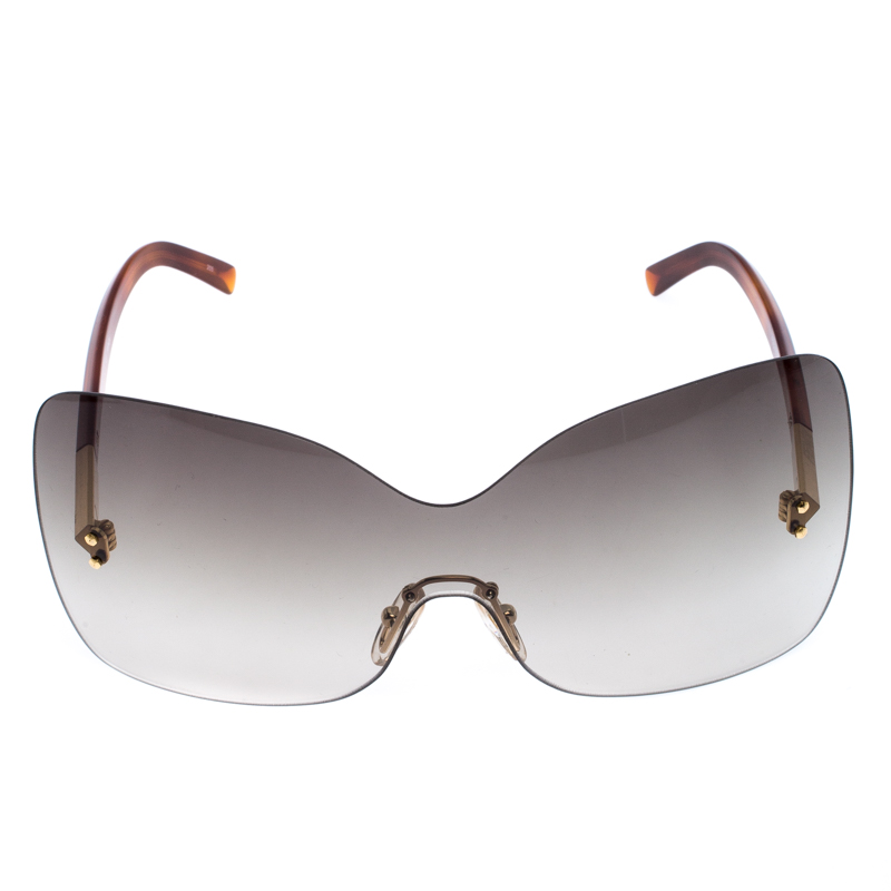 

Fendi Brown/Green Gradient Runway Rimless Sunglasses