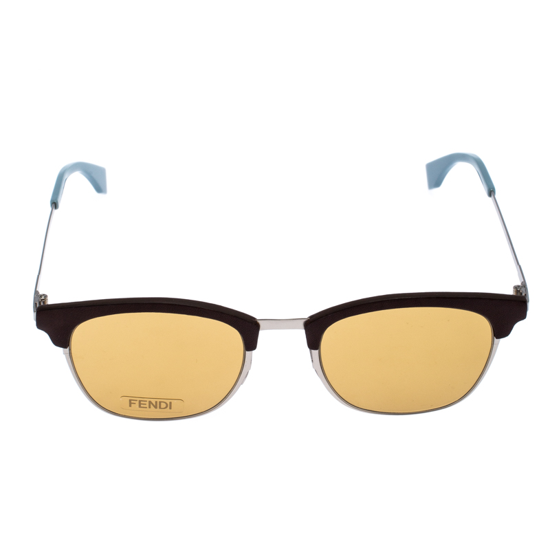 

Fendi Yellow/Brown and Grey FF 0228/S Browline Sunglasses