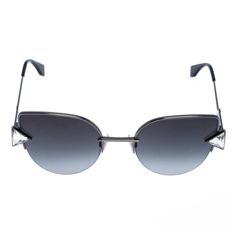 

Fendi Dark Ruthenium / Grey Gradient FF0242/S Cat Eye Sunglasses
