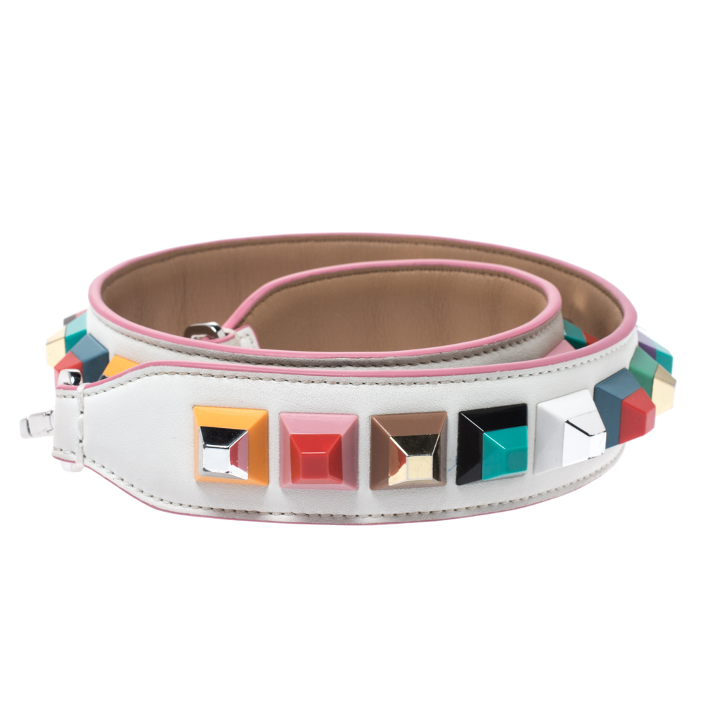 

Fendi Multicolor Leather Studded Bag Strap