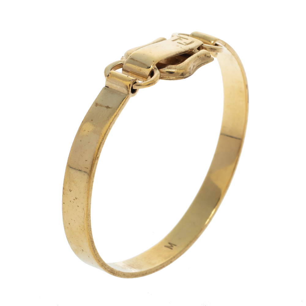 

Fendi FF Gold Tone Hook Bracelet