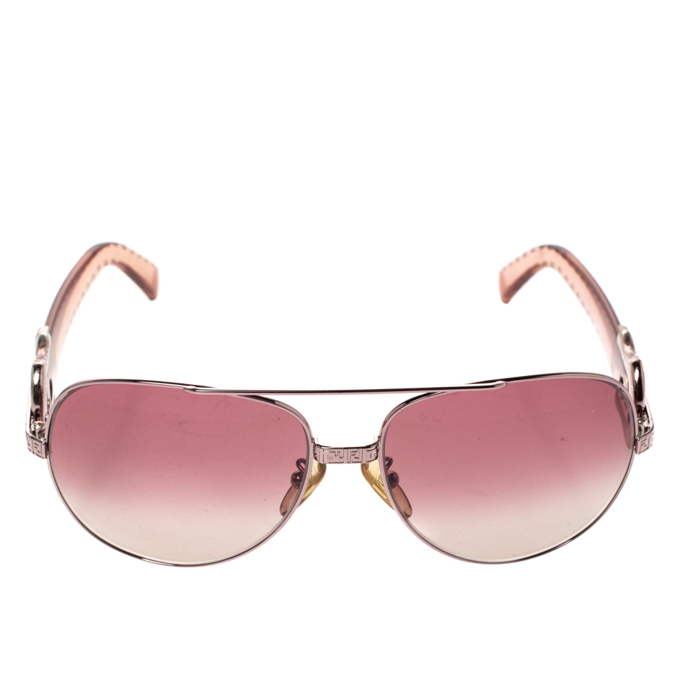 

Fendi Rose Gold/Pink Gradient FS411 Aviator Sunglasses