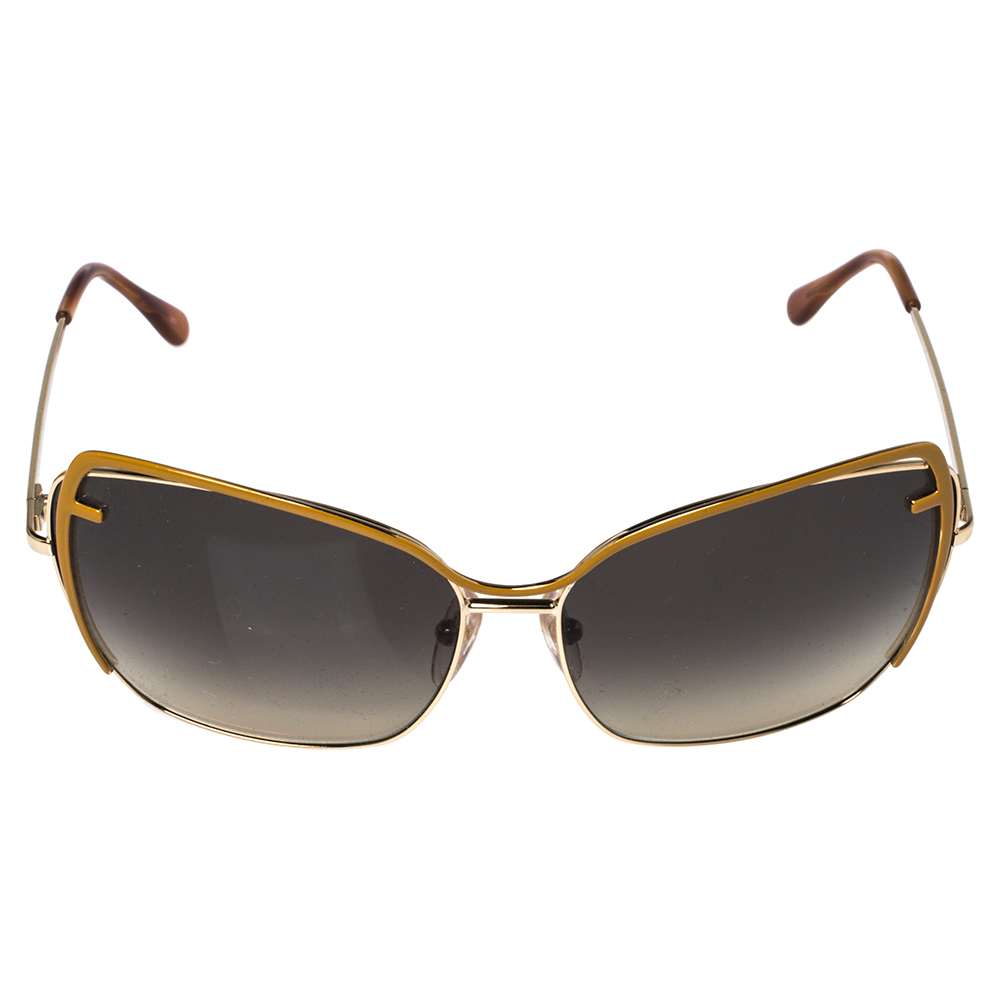 

Fendi Gold Tone/ Brown Gradient FS5294 Oversized Sunglasses