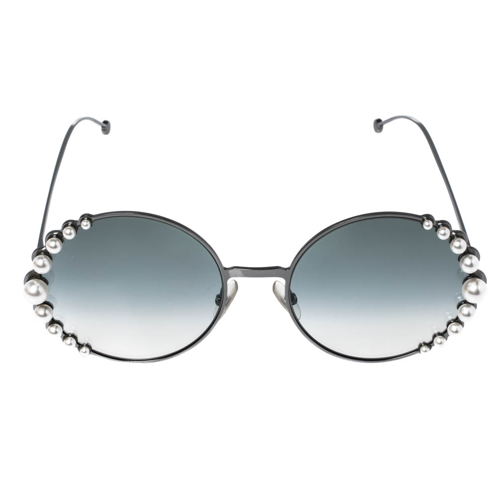 

Fendi Faux Pearl/ Green Gradient FF0295 Round Sunglasses
