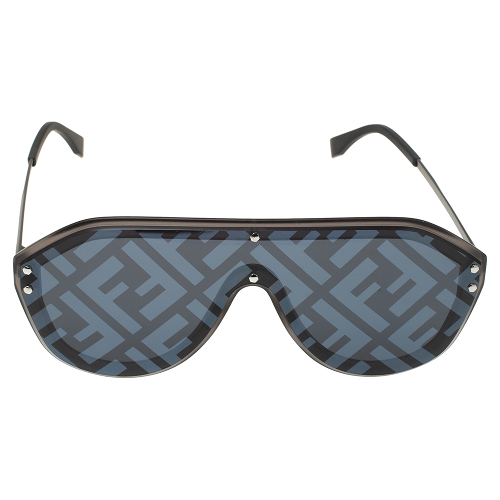 

Fendi Grey Logo Mirrored M0039/G/S Fabulous Shield Sunglasses