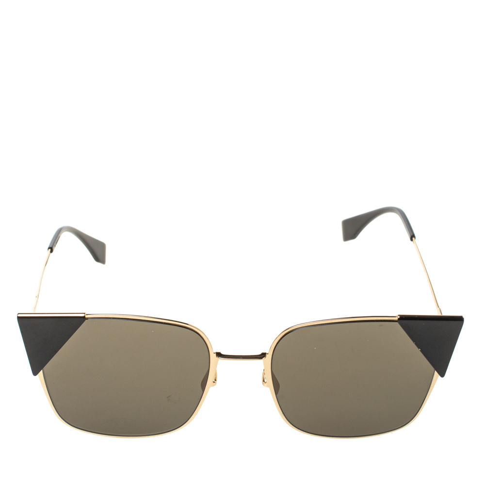 

Fendi Gold/Black Mirror Lei Aviators Sunglasses