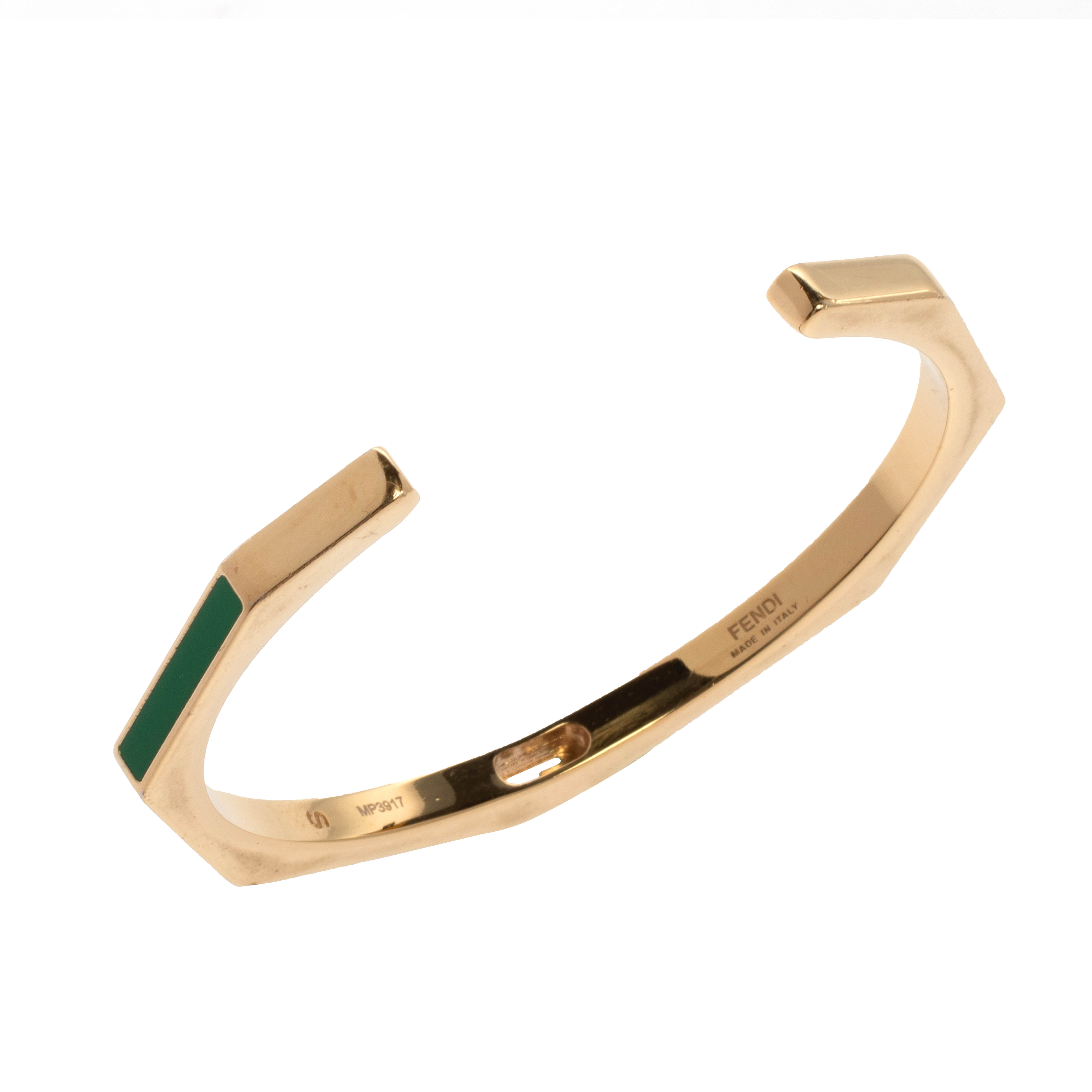 

Fendi Green Enamel Baguette Bracelet