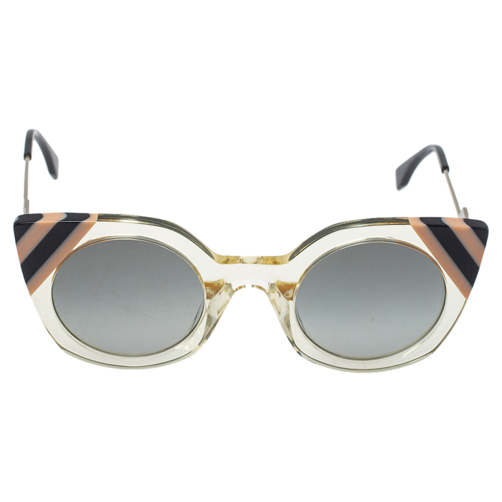 

Fendi Clear Stripes/Grey FF 0240/S Cateye Sunglasses