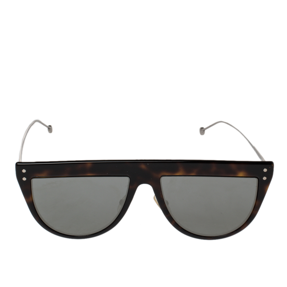 

Fendi Dark Havana / Grey Mirrored FF0372/S Defender Cat Eye Sunglasses