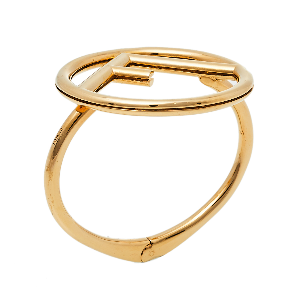 

Fendi F Is Fendi Gold Tone Cuff Bracelet