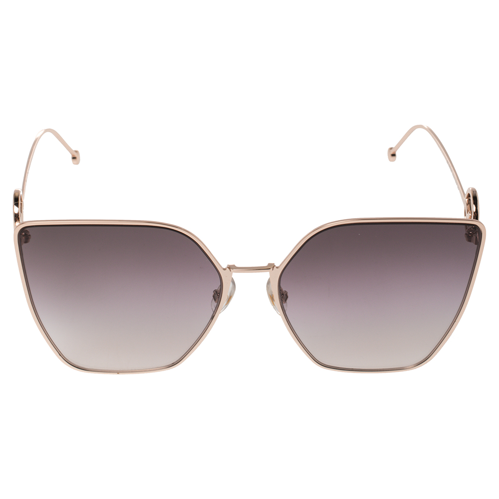 

Fendi Rose Gold Tone/Brown Mirrored FF 0323/S Cat Eye Sunglasses