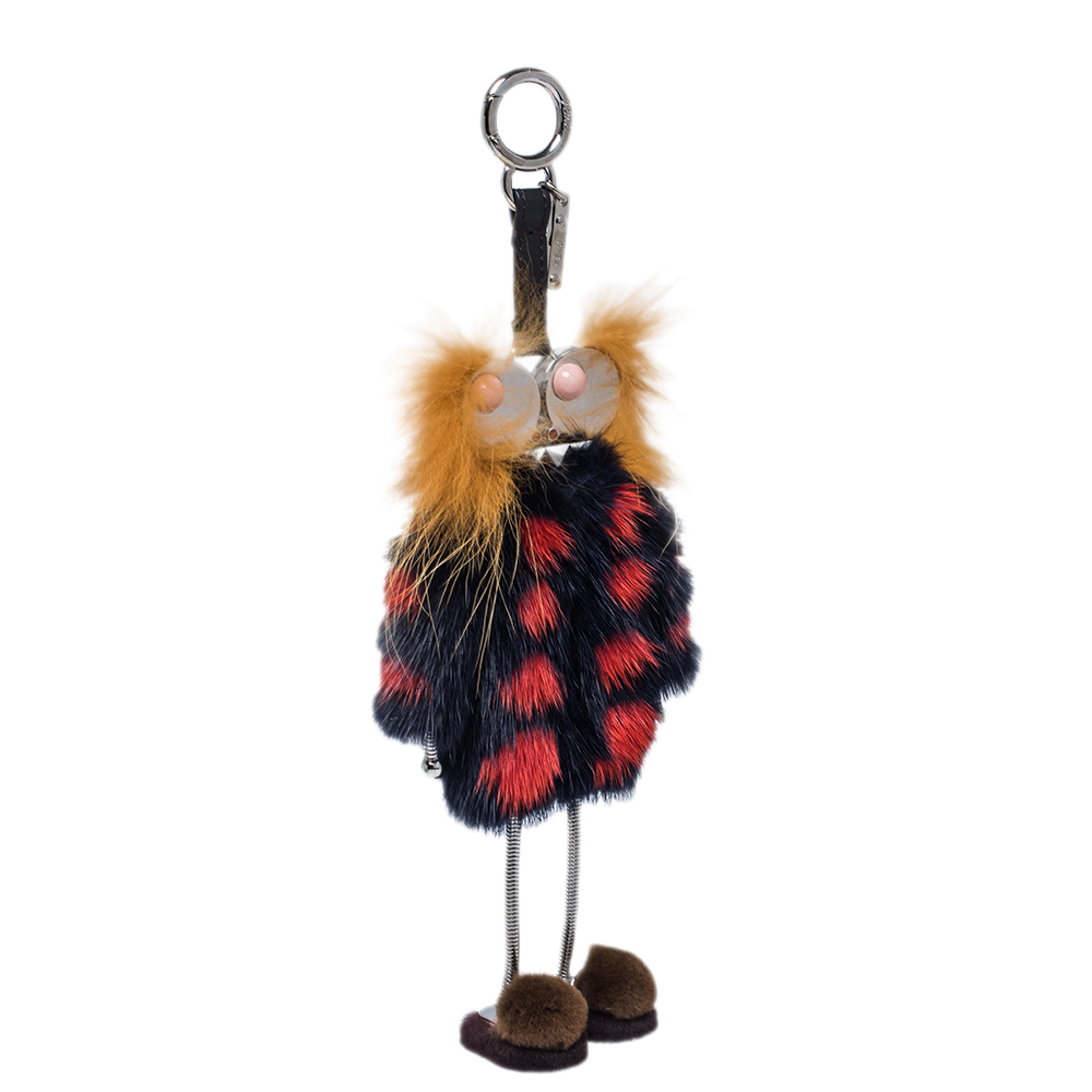 

Fendi Multicolor Fur and Leather Monster Sweater Bag Charm