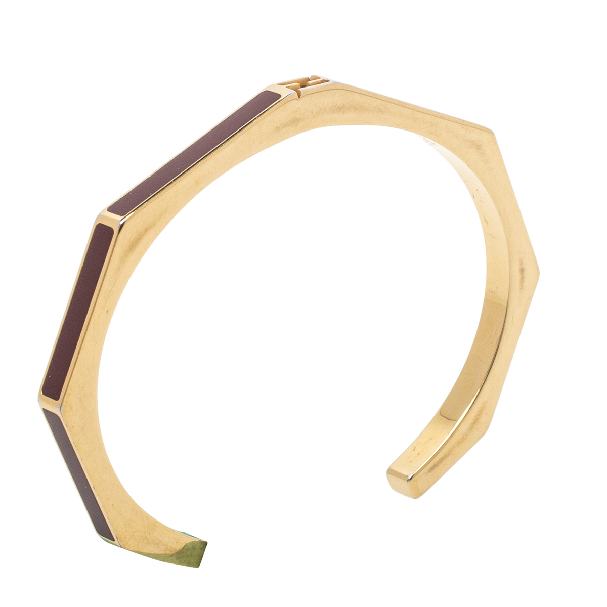 

Fendi Burgundy Enamel Baguette Bracelet