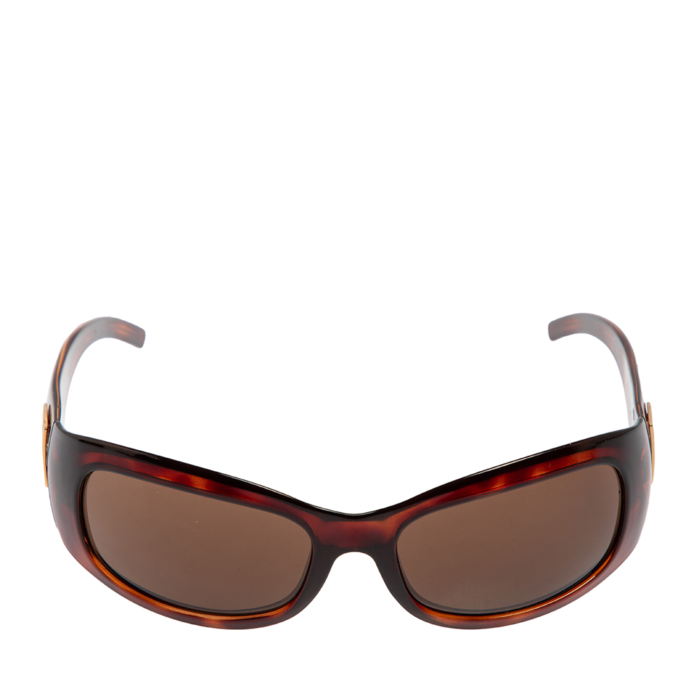 

Fendi Brown Acetate FS332 FF Logo Rectangle Sunglasses