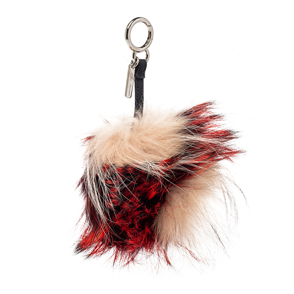 

Fendi Multicolor Fur Crystal Monster Bag Charm