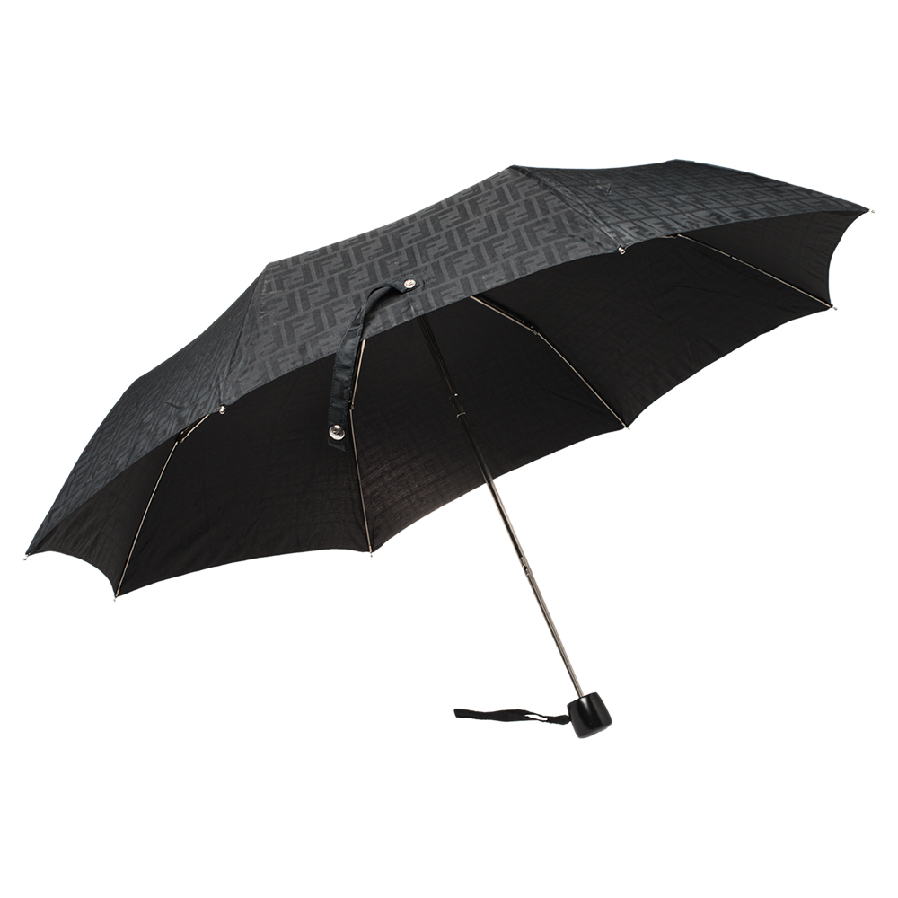 

Fendi Black Zucca Folding Umbrella