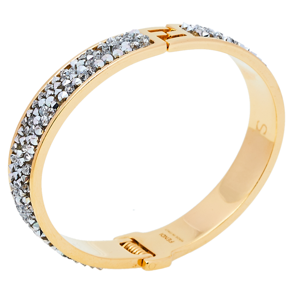 

Fendi Fendista Crystal Gold Tone Bracelet