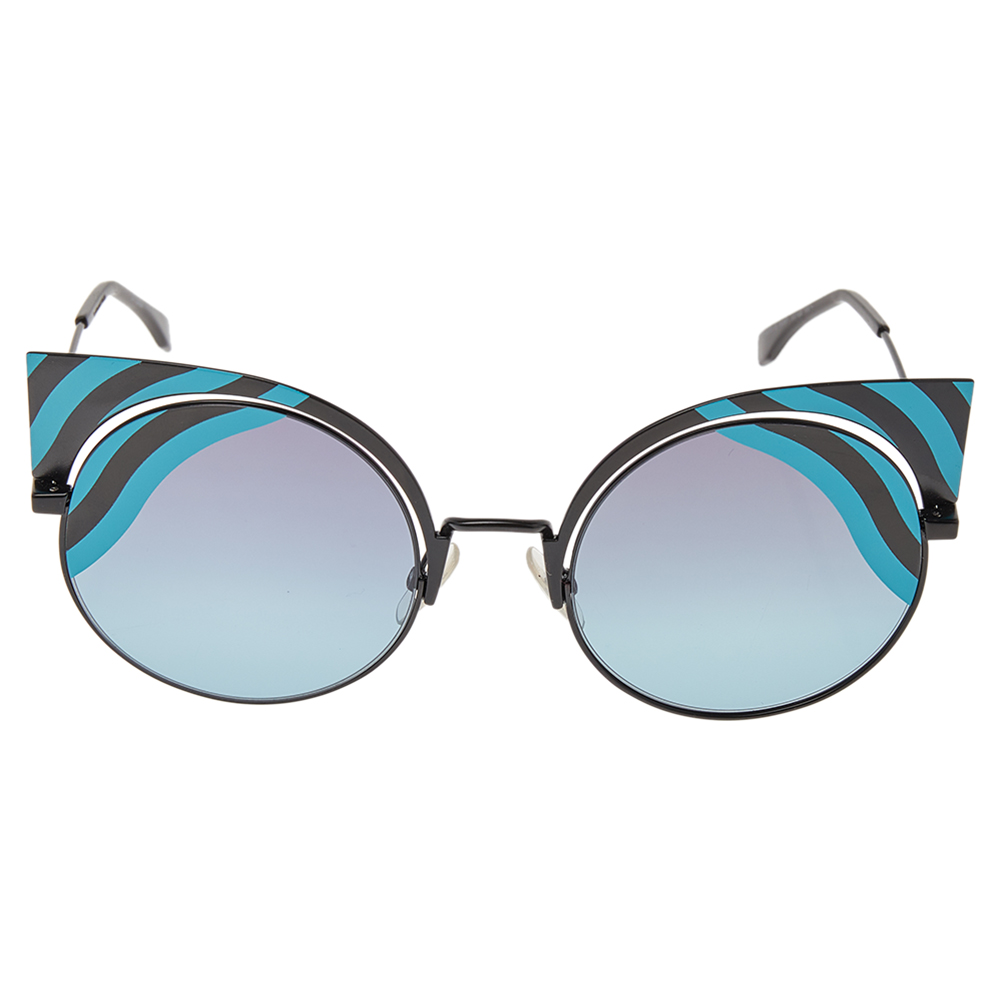 

Fendi Turquoise /Blue Gradient FF 0215/S Hypnoshine Cat Eye Sunglasses