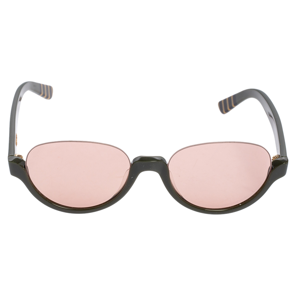 

Fendi Pink/Green Acetate FS5326 Half Rim Sunglasses