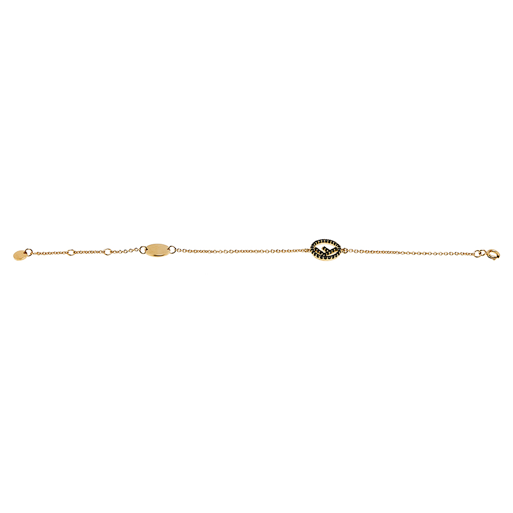 

Fendi F is Fendi Crystal Gold Tone Bracelet, Black