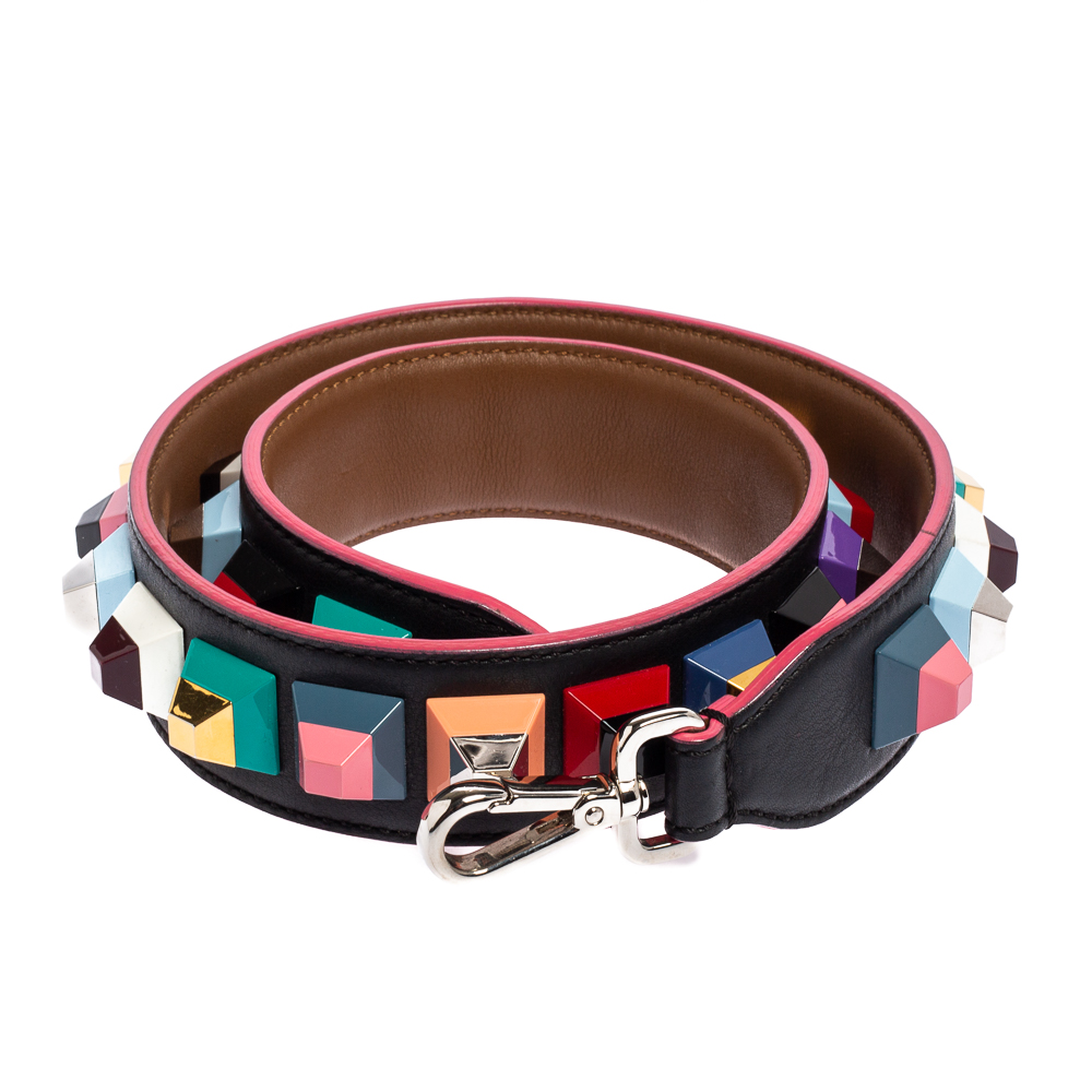 

Fendi Multicolor Leather Studded Strap You Shoulder Bag Strap