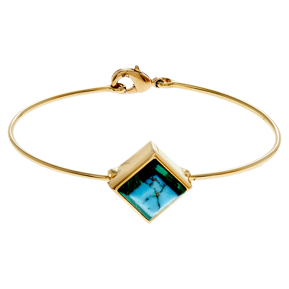 

Fendi Gold Tone Rainbow Bangle Bracelet