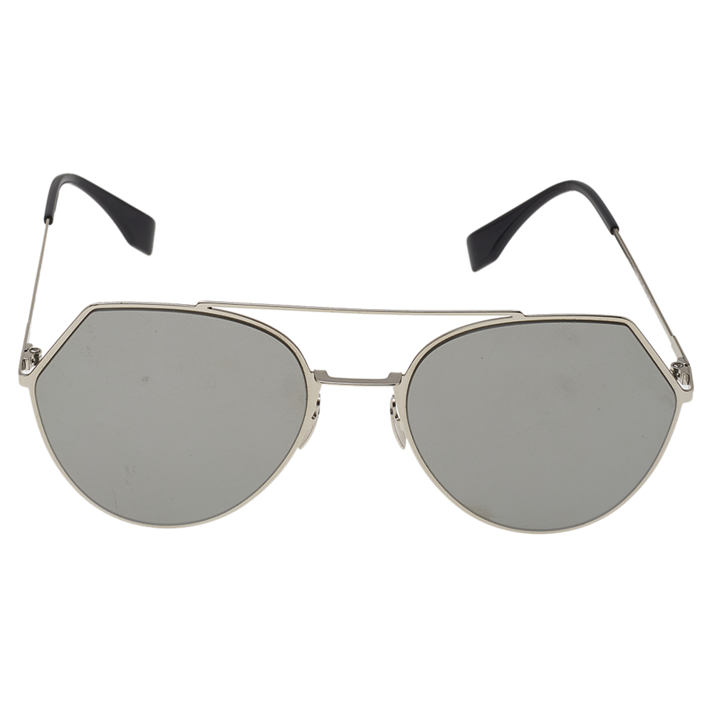 

Fendi Silver Tone/Black FF 0194/S Aviator Sunglasses