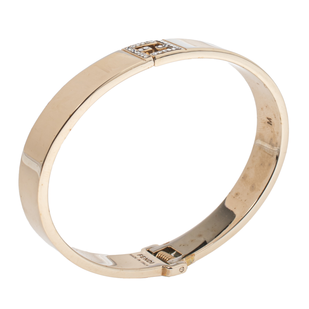 

Fendi Fendista Crystal Gold Tone Bracelet