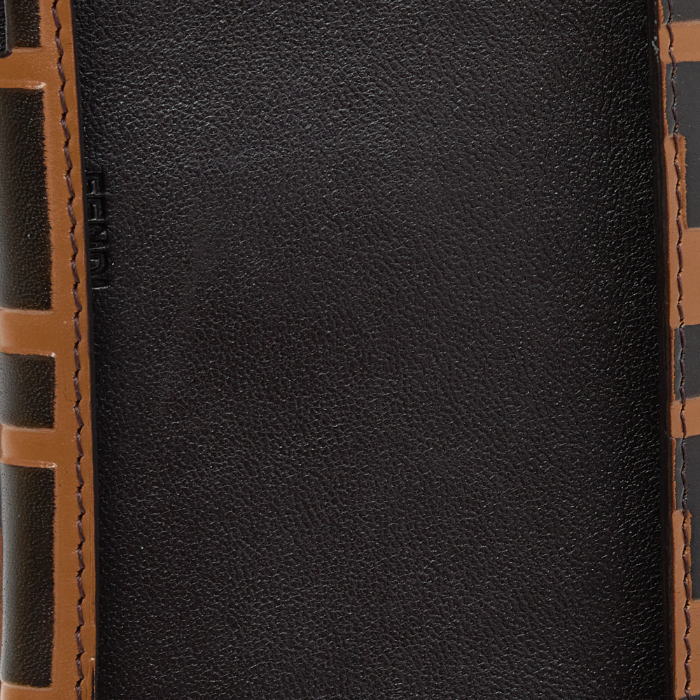 

Fendi Brown/Black Zucca Leather iPhone X Case