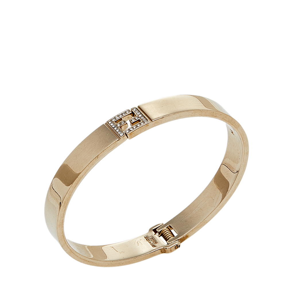 

Fendi Fendista Crystal Gold Tone Bracelet