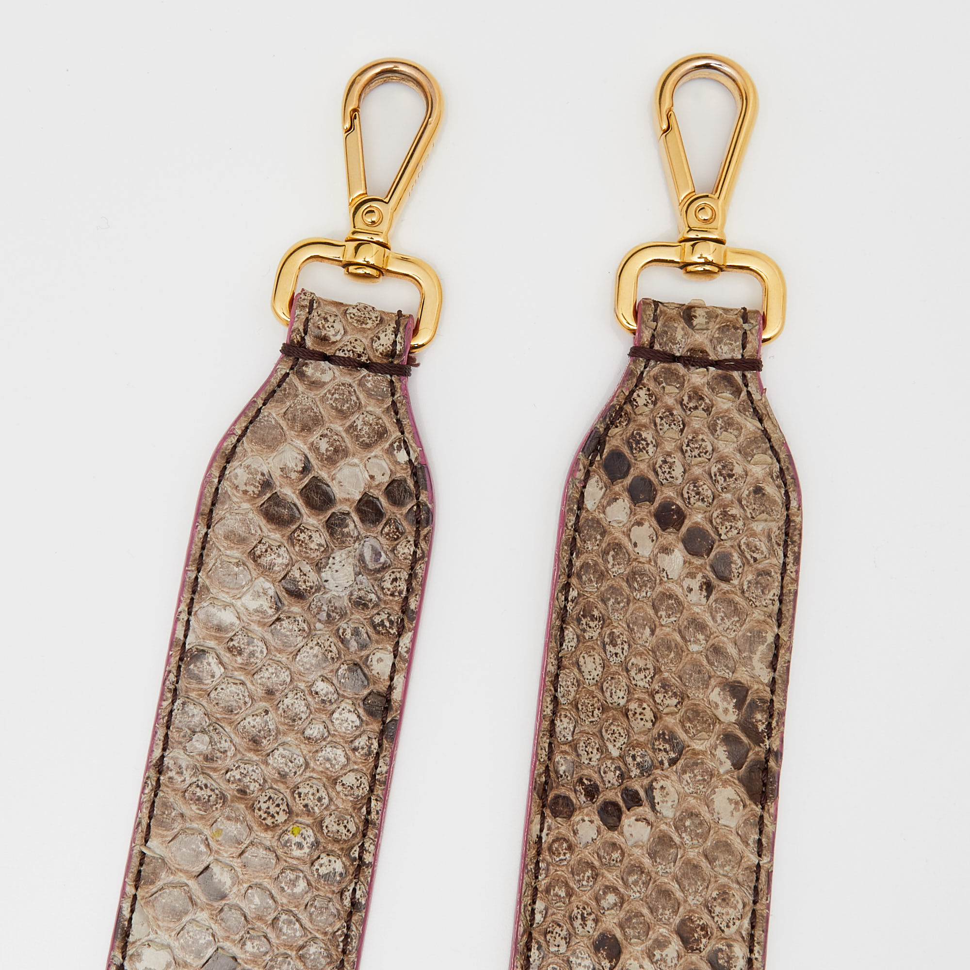 

Fendi Beige/Brown Python Strap You Shoulder Strap