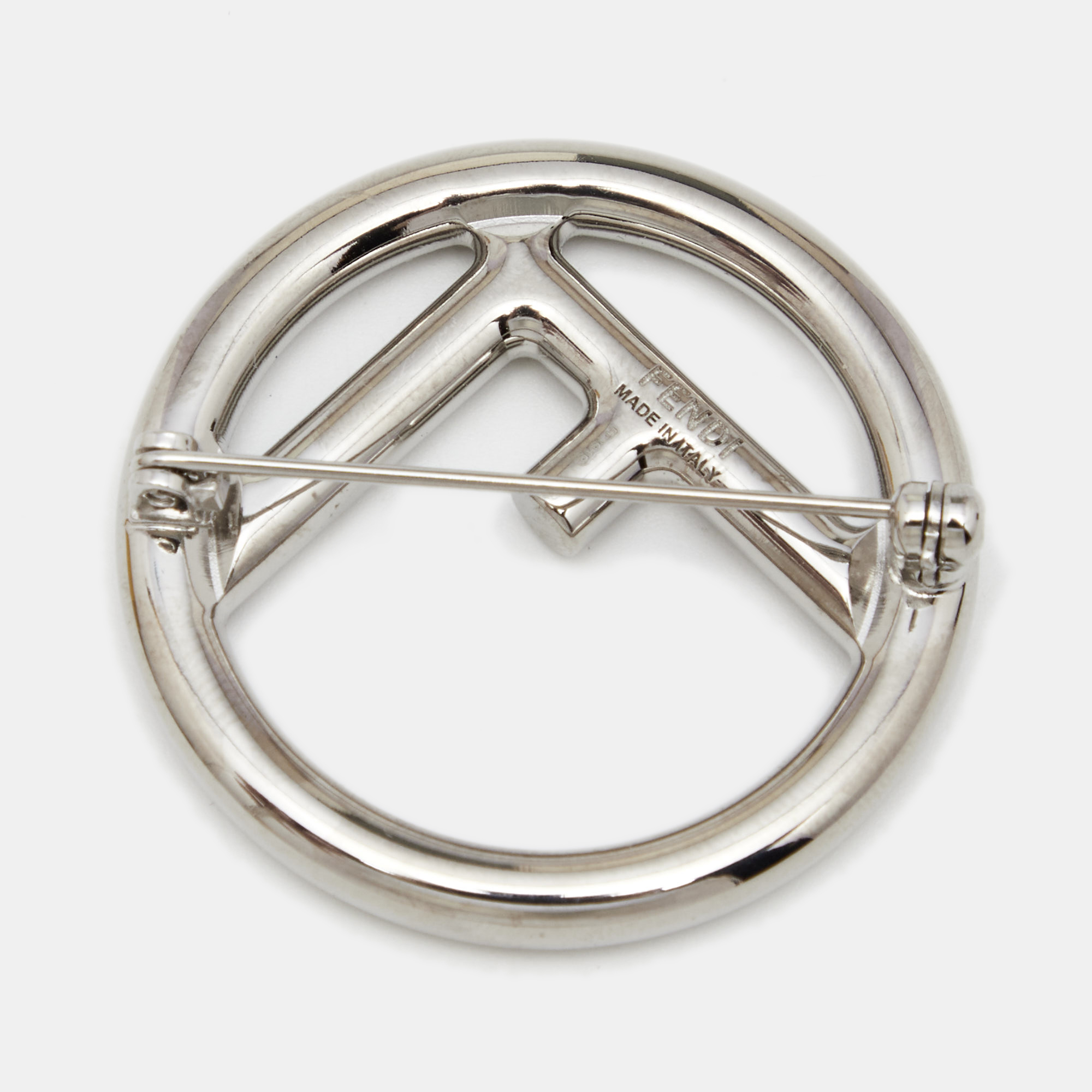 

Fendi F is Fendi Silver Tone Metal Brooch