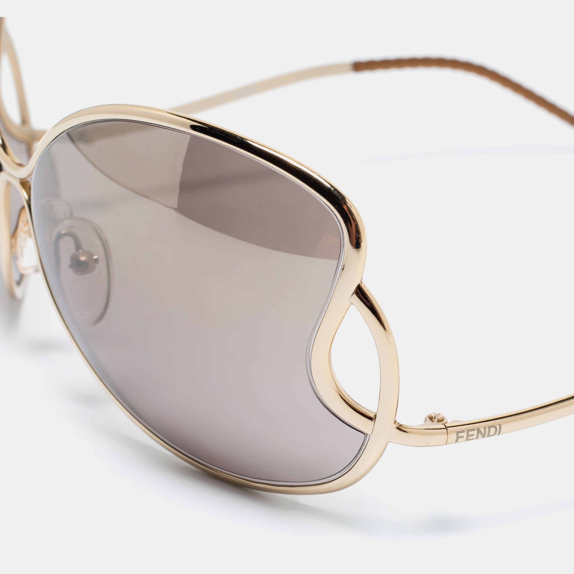 Fendi Gold FS5178 Metal Frame Sunglasses