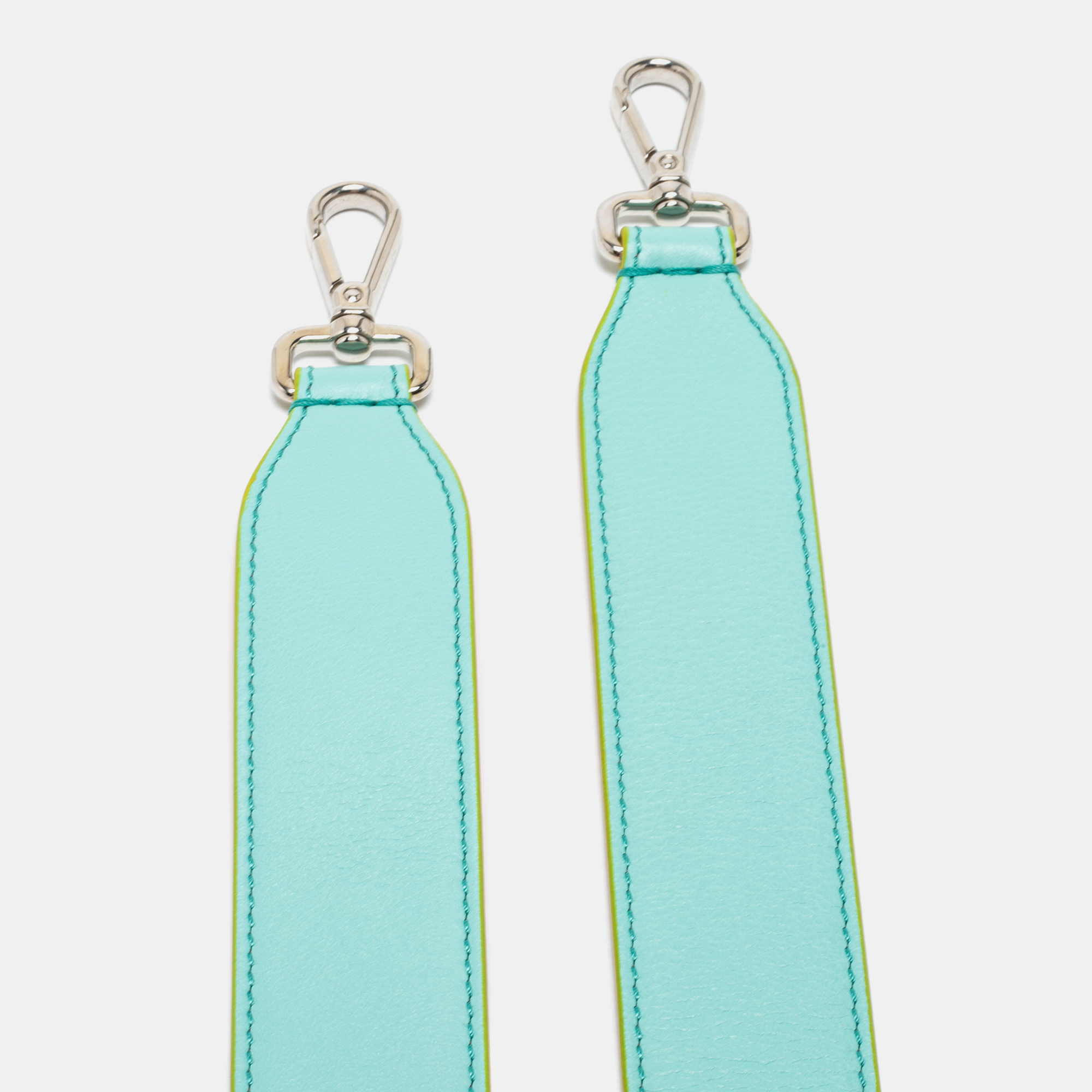 

Fendi Turquoise/Orange Leather Shoulder Bag Strap, Green