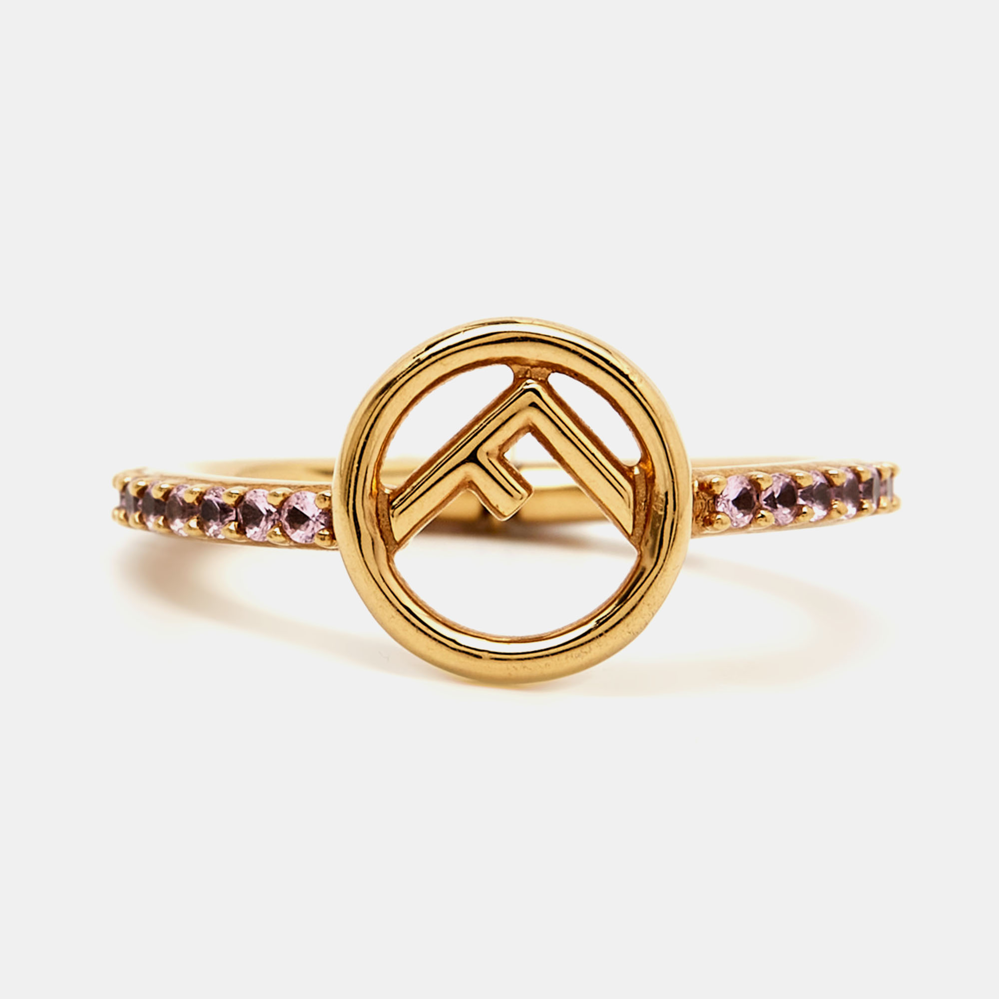 

Fendi F is Fendi Crystals Gold Tone Ring Size