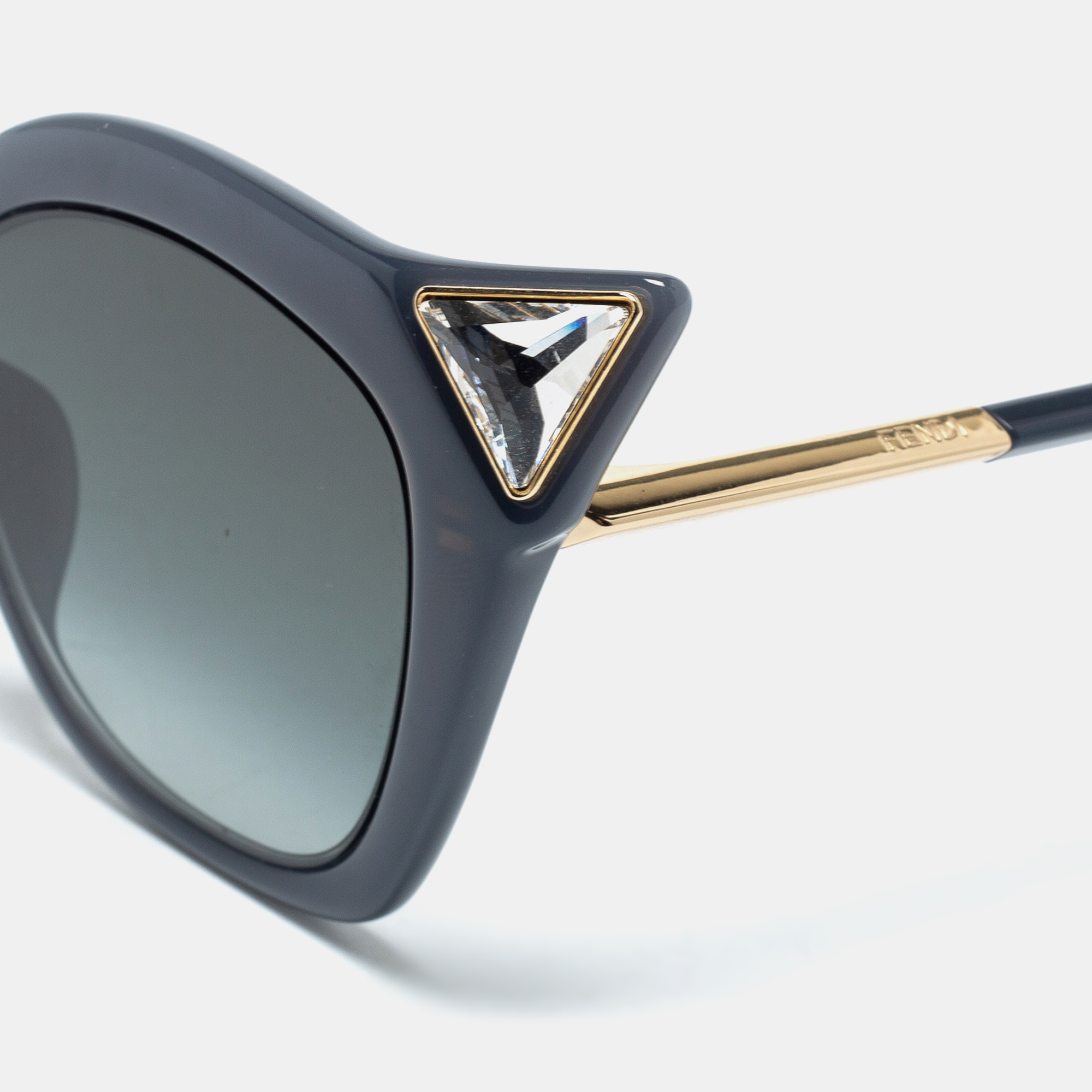 

Fendi Grey / Green Gradient FF 0357/G/S Iridia Cat-Eye Sunglasses