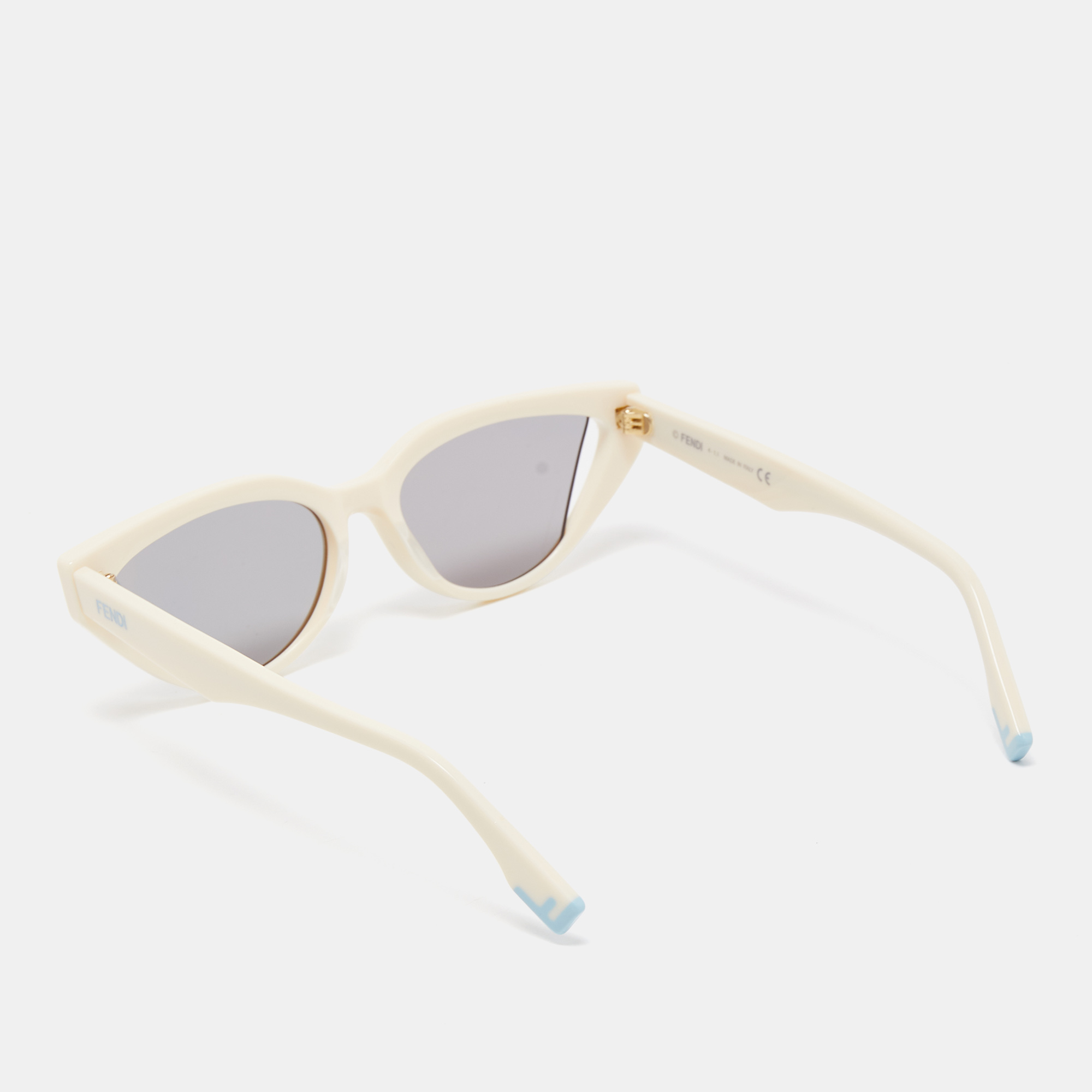 Fendi white cat eye sunglasses hotsell