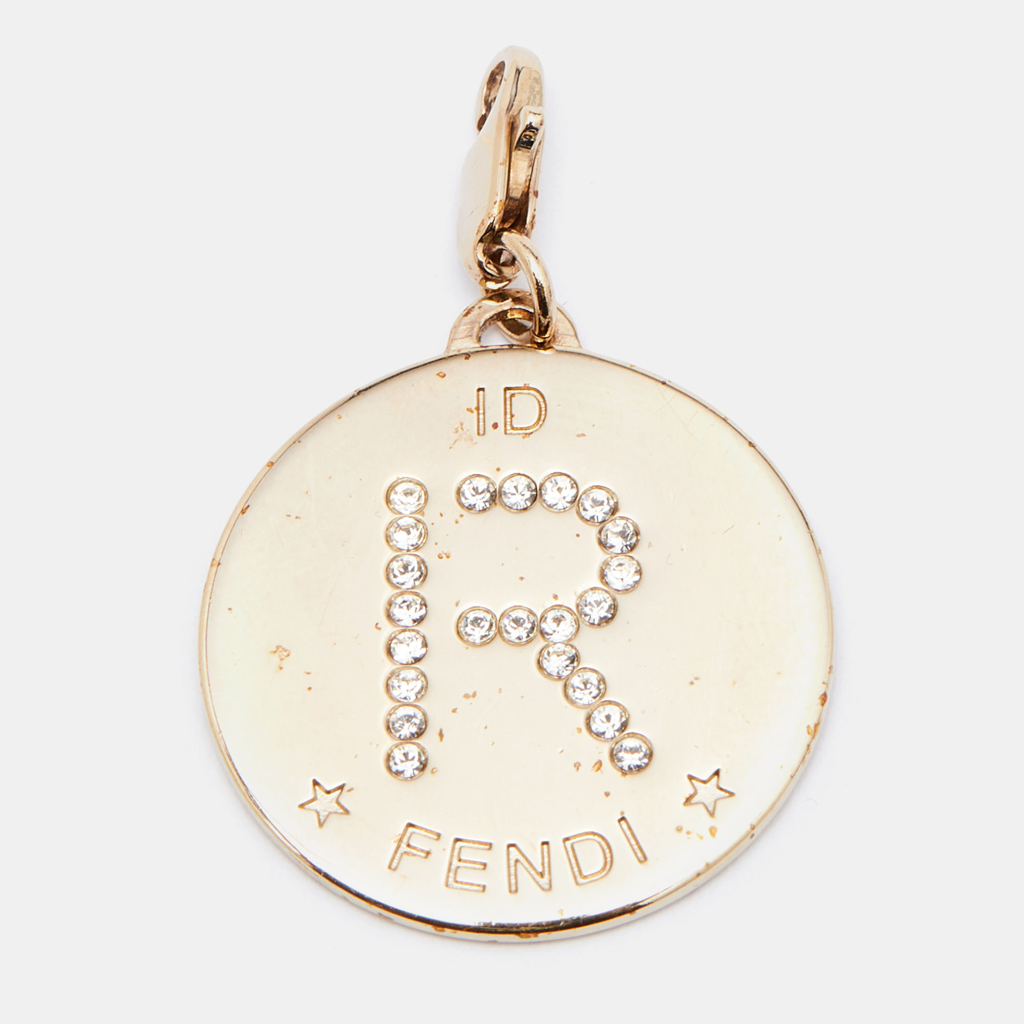 Fendi Gold Tone Multi Charm Layered Necklace Fendi