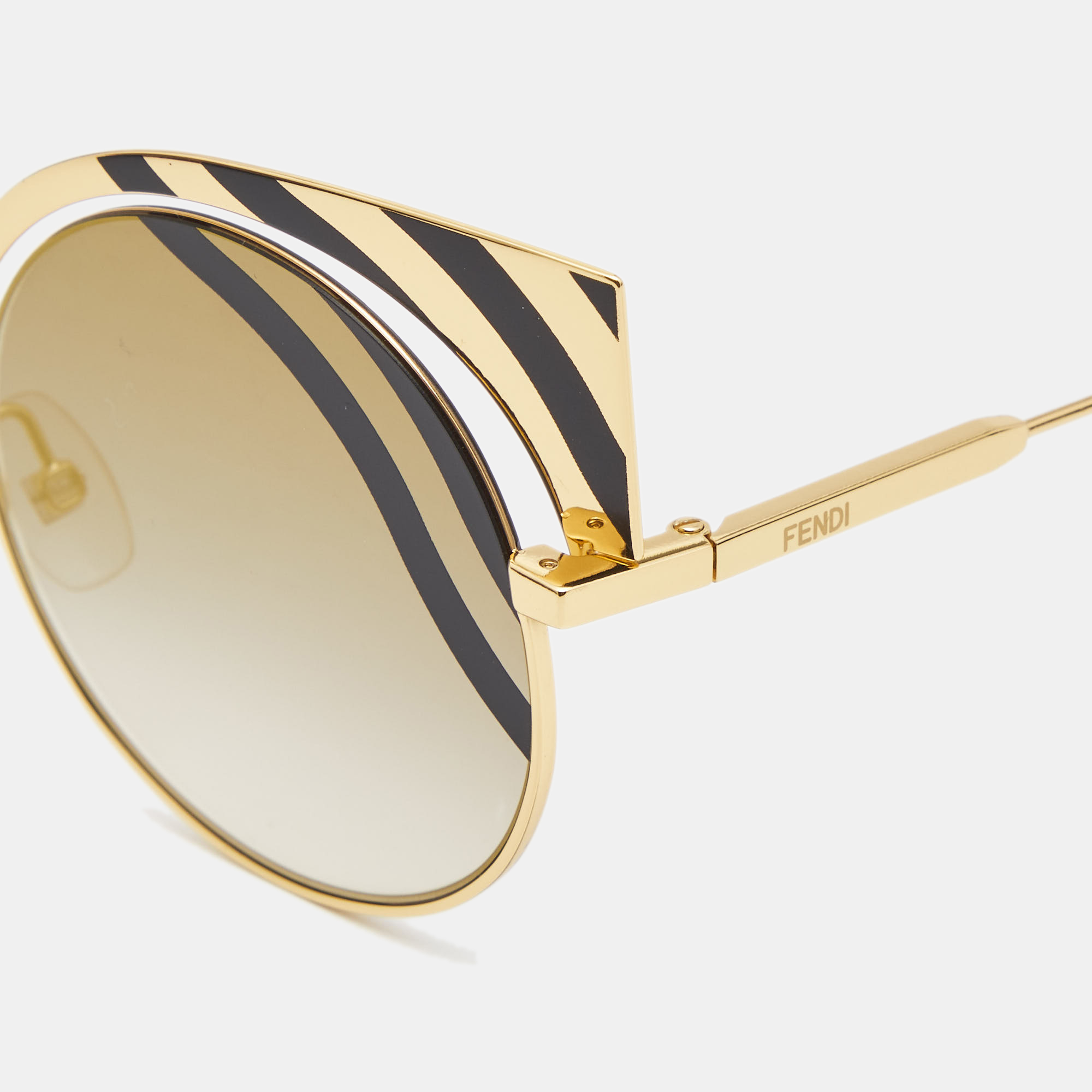 

Fendi Gold/Black Hypnoshine Cat Eye Sunglasses