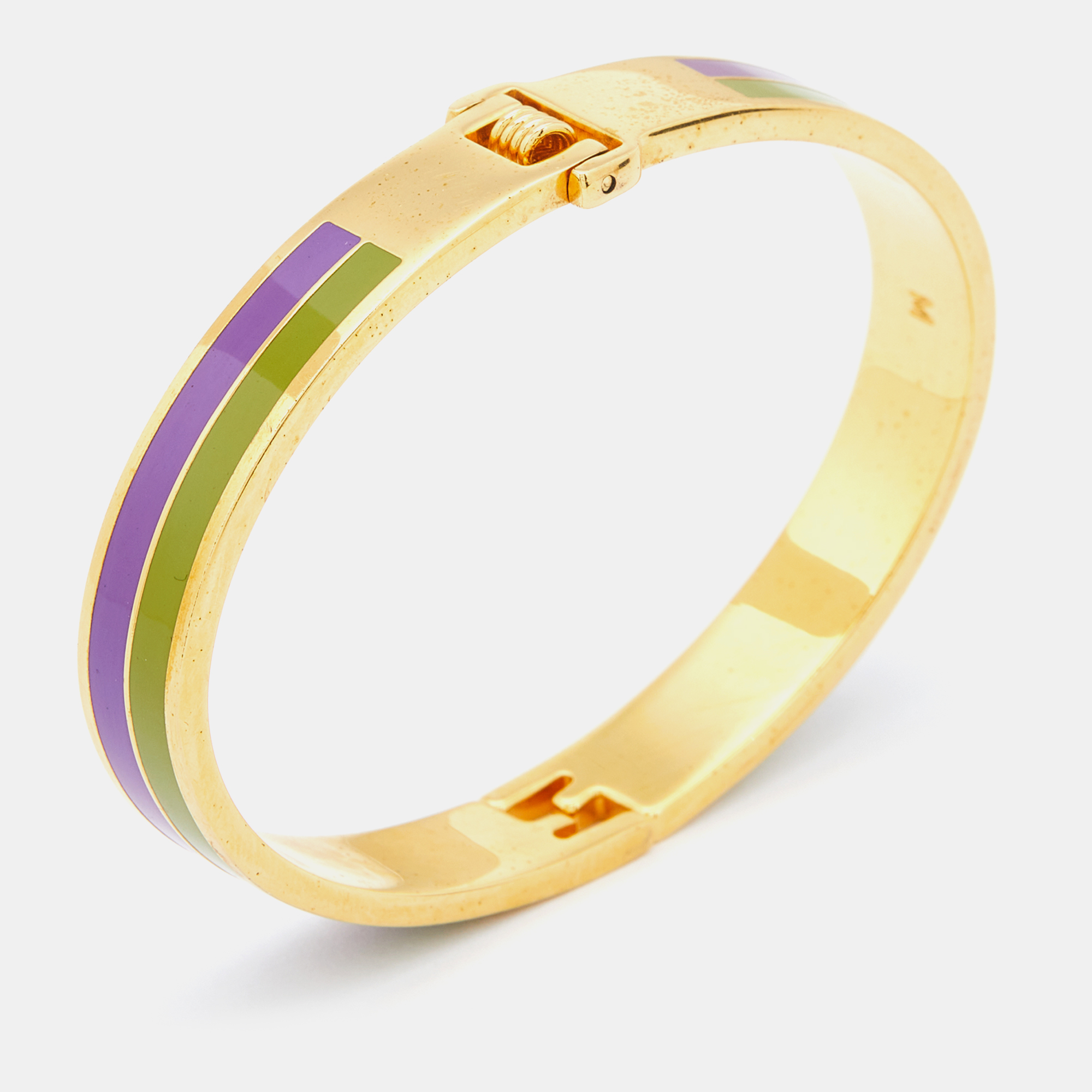 

Fendi Gold Tone Bicolor Enamel Fendista Bracelet