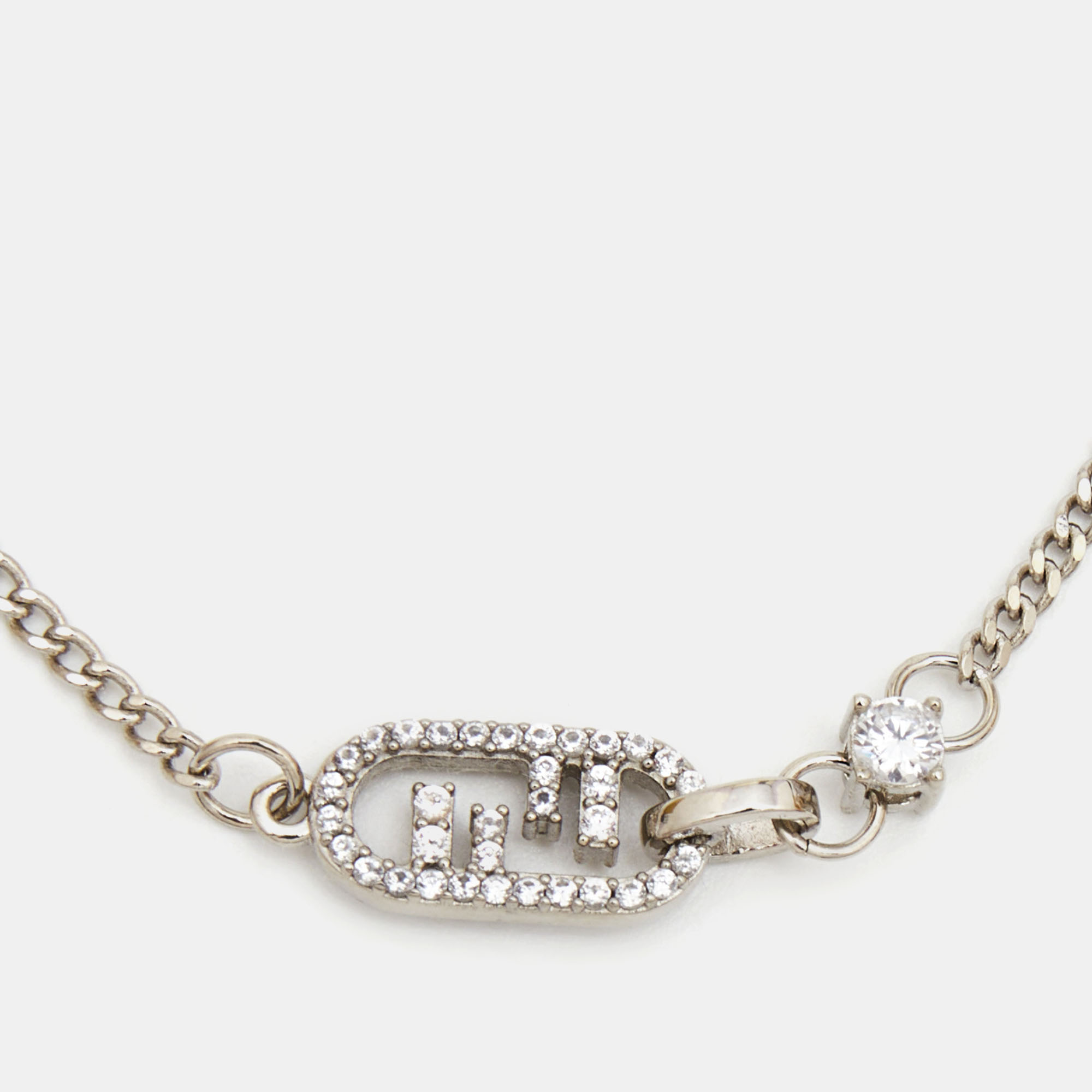 

Fendi Crystals Silver Tone Bracelet