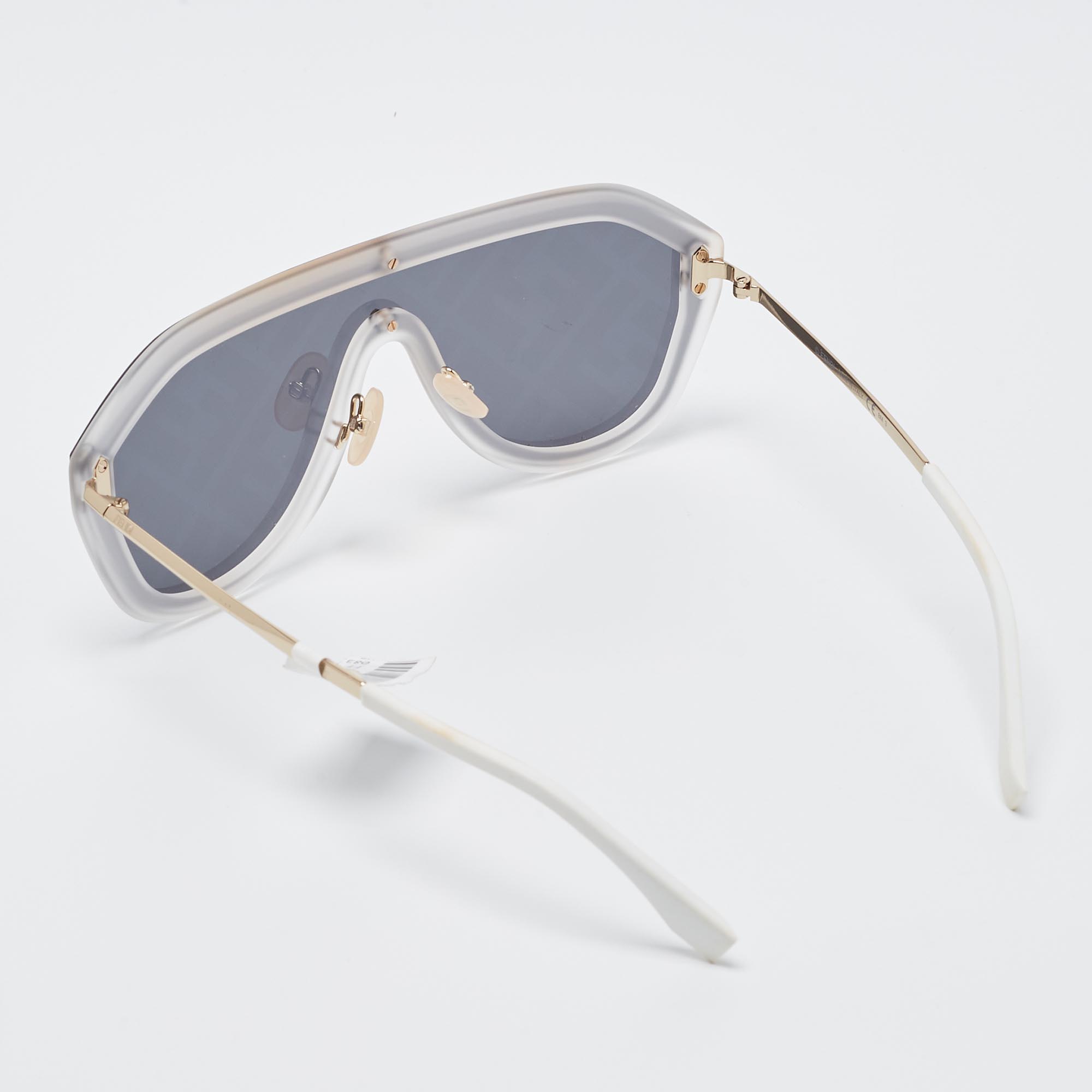 

Fendi Black/Grey Monogram FF M0039/G/S Shield Sunglasses
