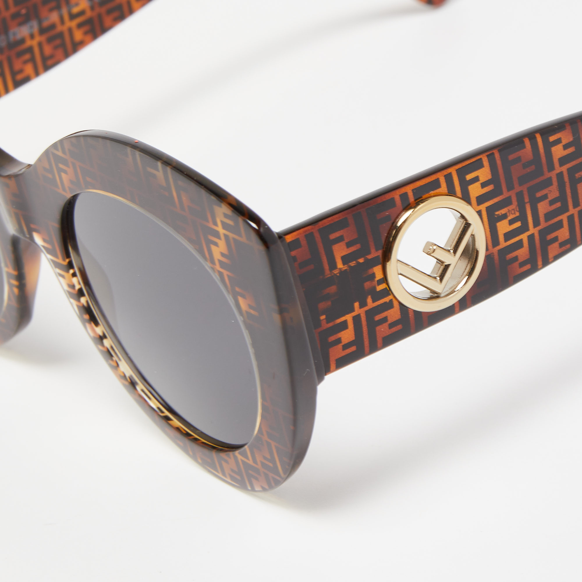 

Fendi Brown/Black Zucca FF360/G/S Cat Eye Sunglasses