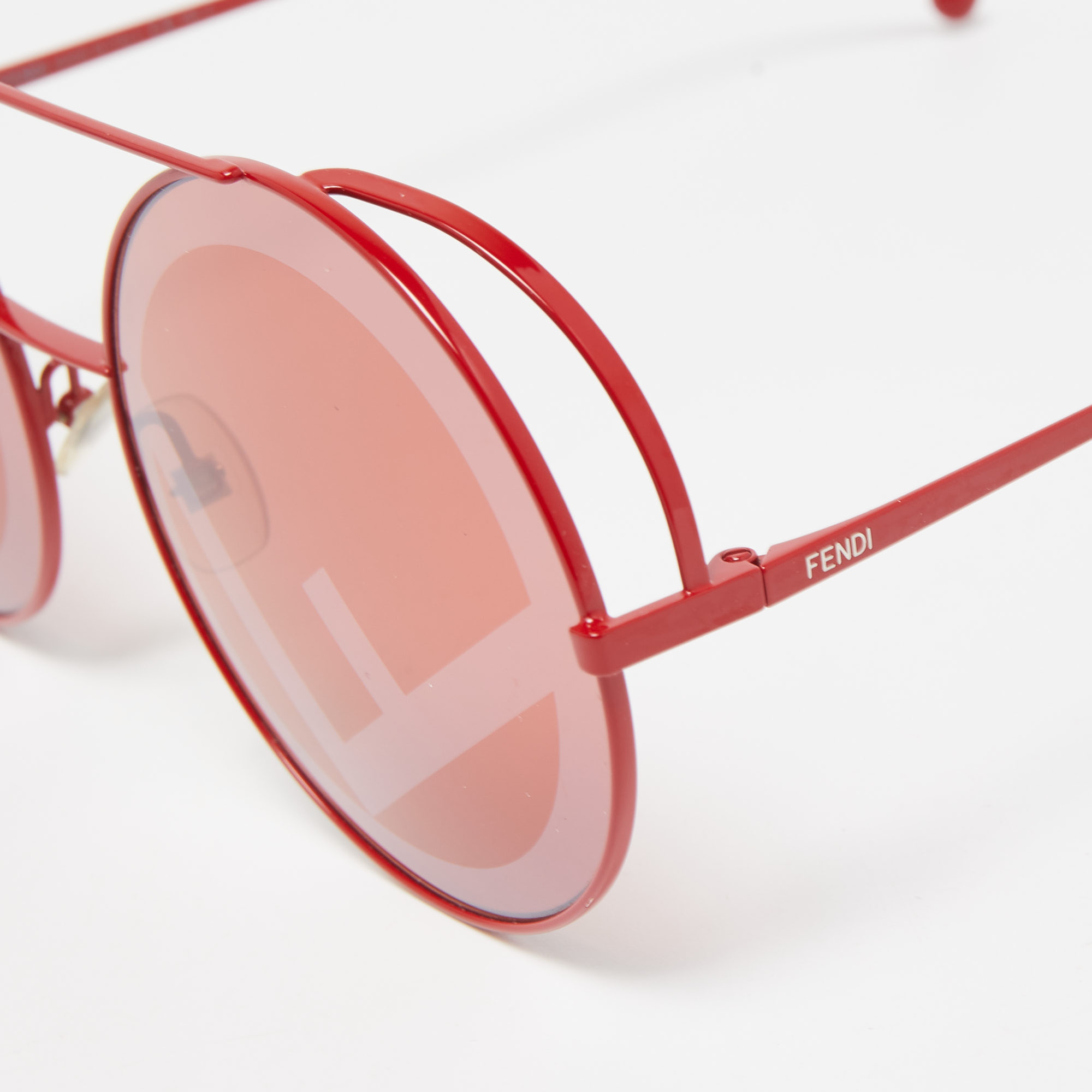 

Fendi Red FF 0285/S Round Oversized Sunglasses