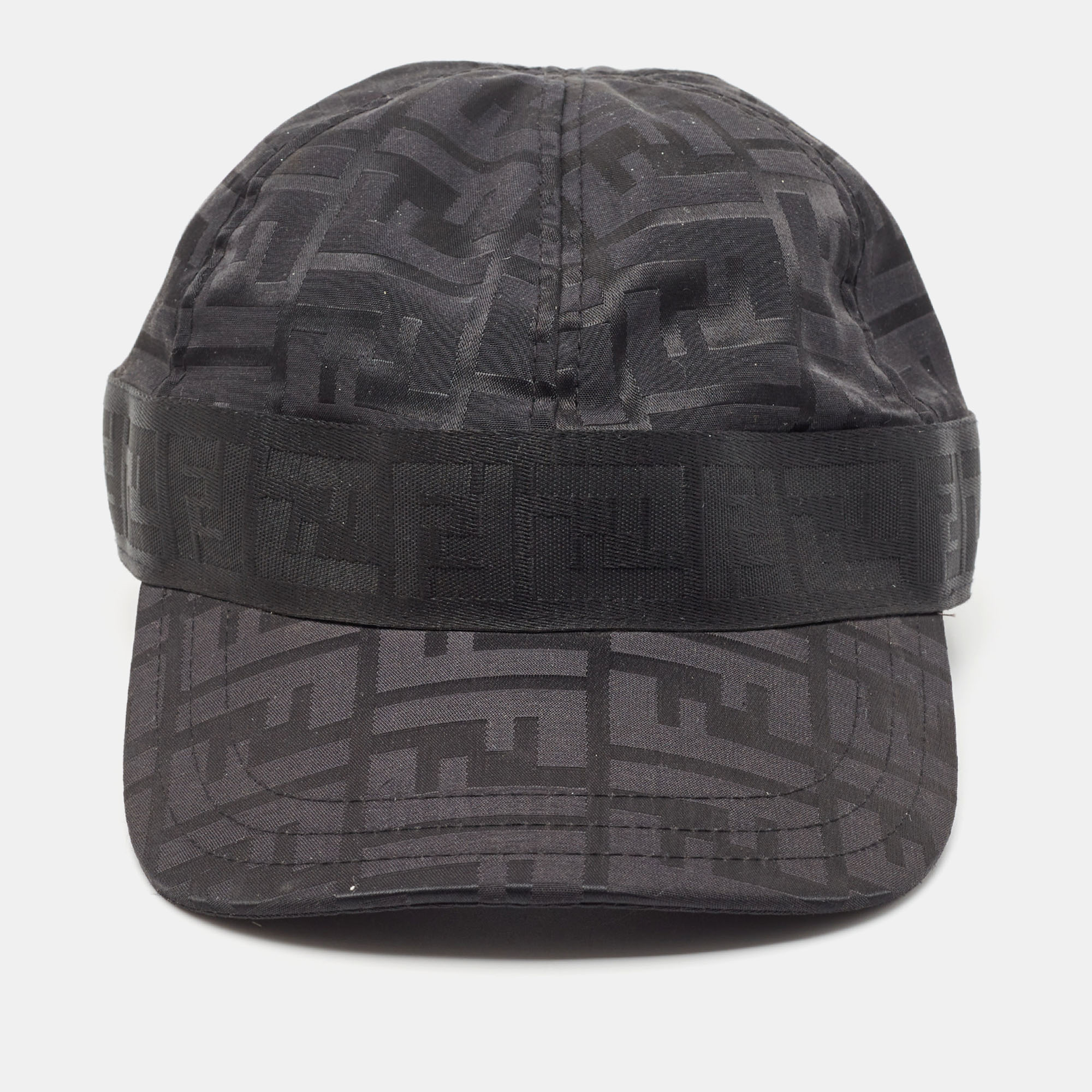 

Fendi Black FF Patterned Nylon Blend Cap