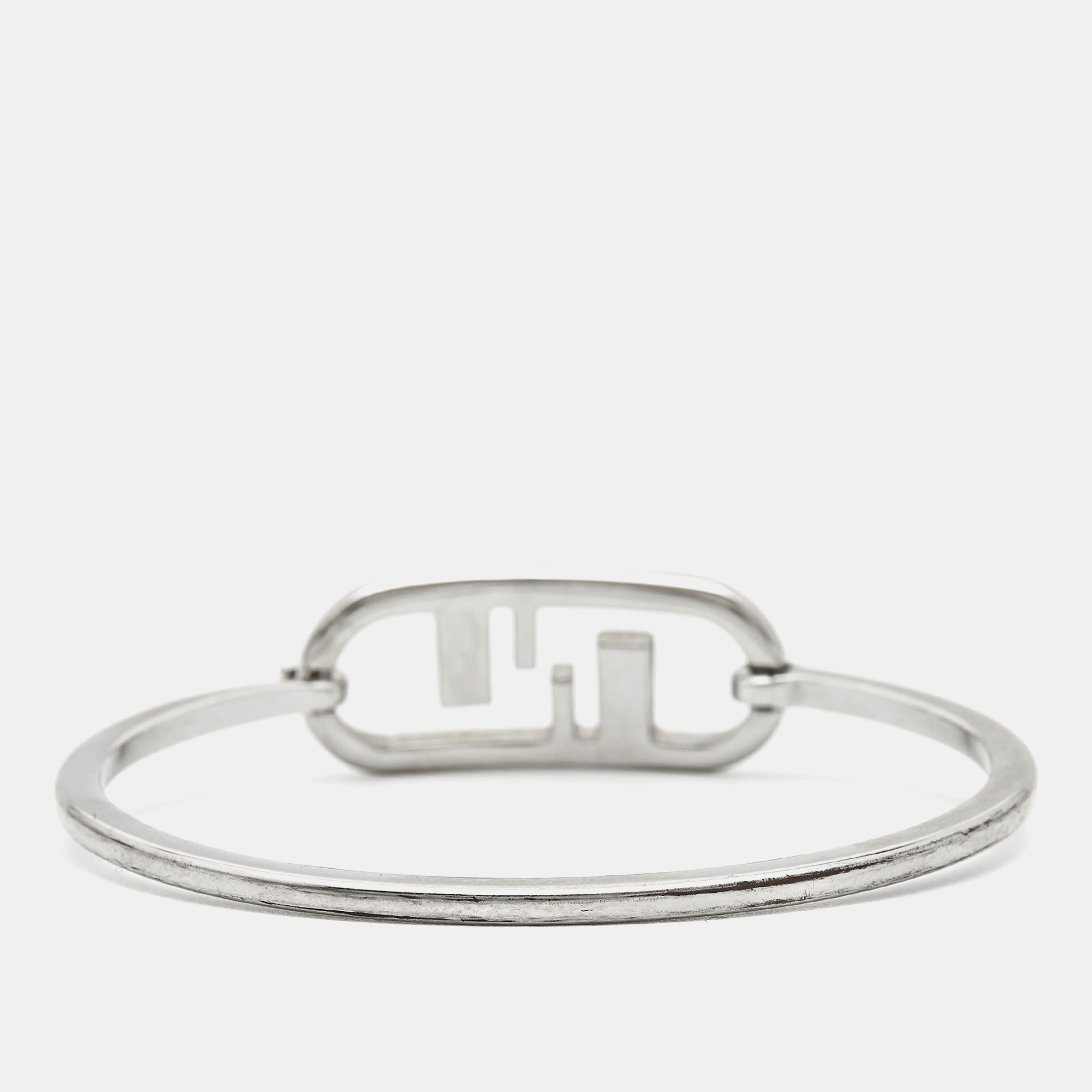 

Fendi O'Lock Crystal Silver Tone Bracelet