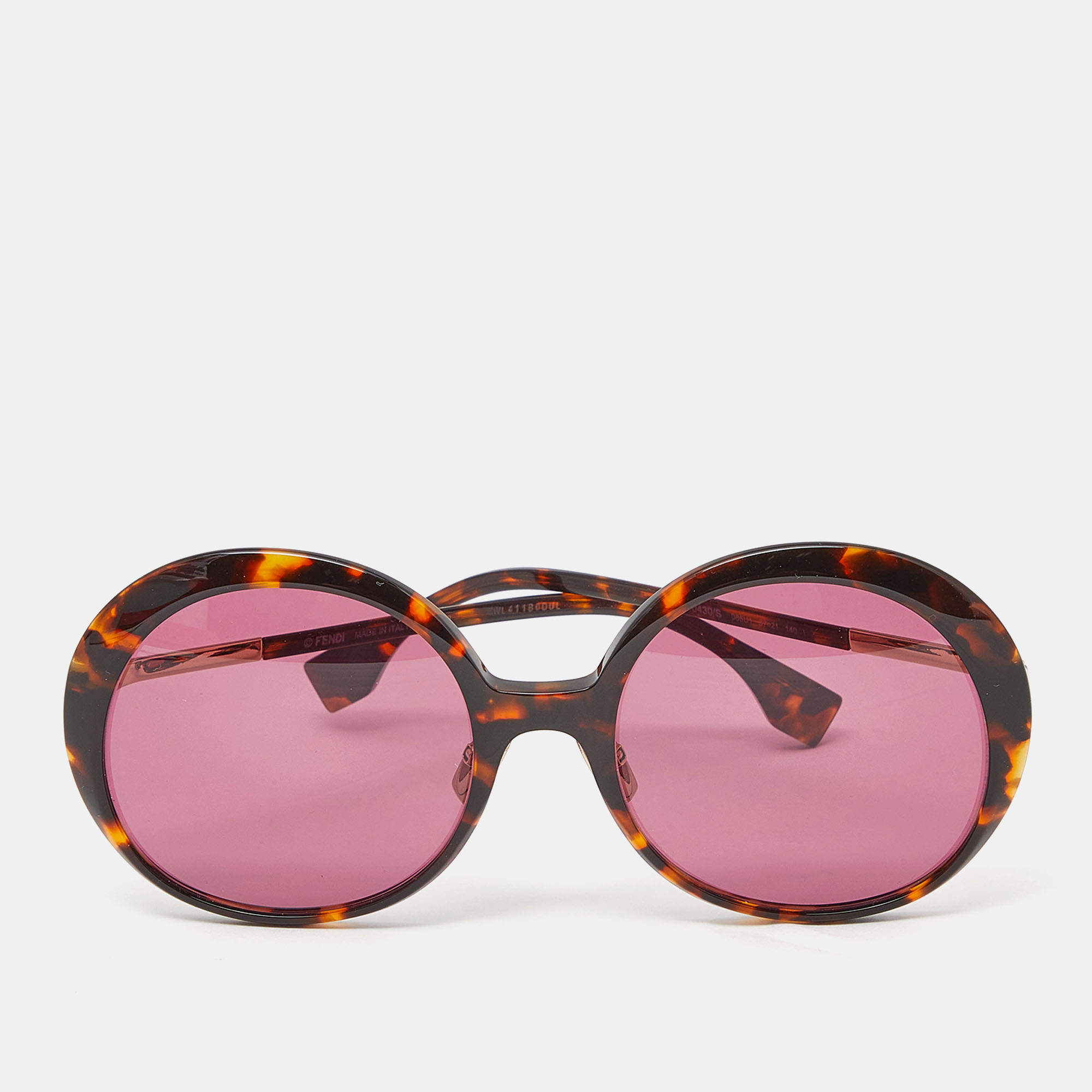 

Fendi Brown Havana/Pink FF 0430/S Oval Sunglasses