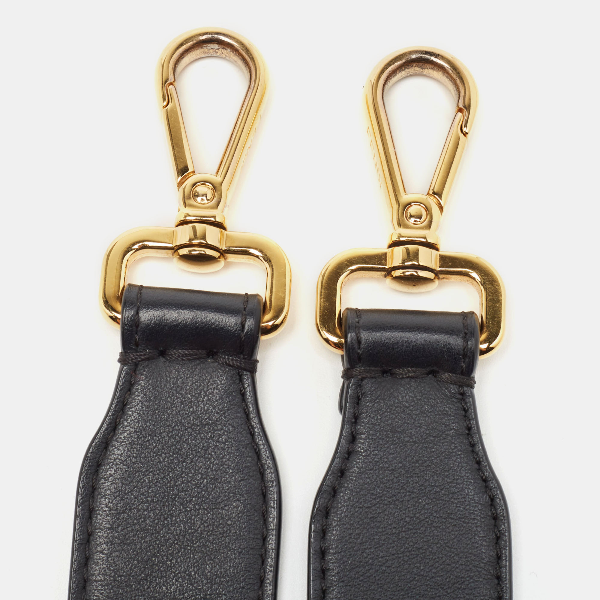 

Fendi Black Leather Adjustable Shoulder Bag Strap