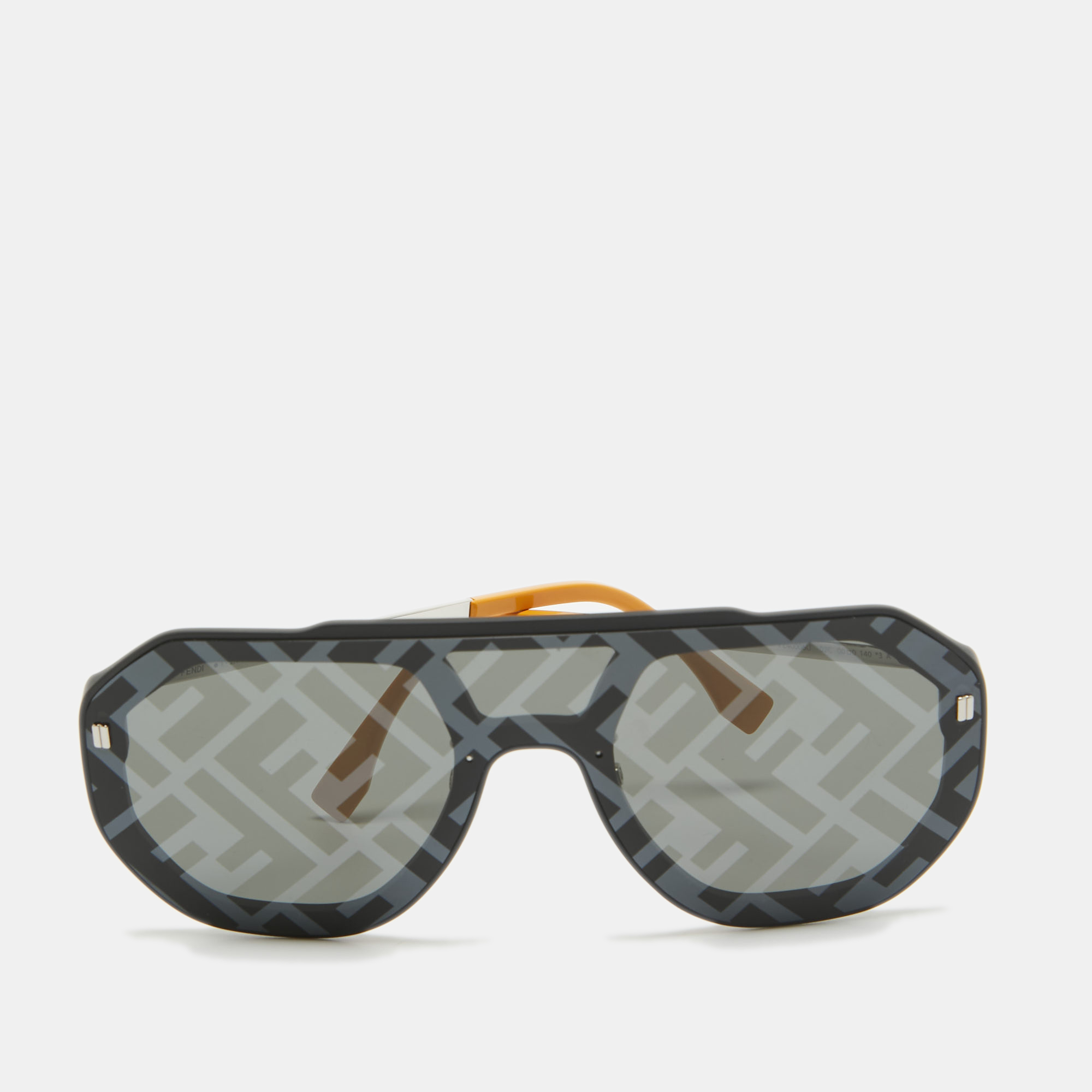 

Fendi Black/Mustard FF40006U FF Evolution Shield Sunglasses